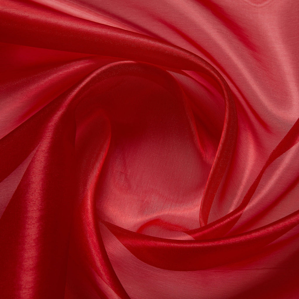 JEWEL RED | 937 - SOLID MIRROR ORGANZA - Zelouf Fabrics