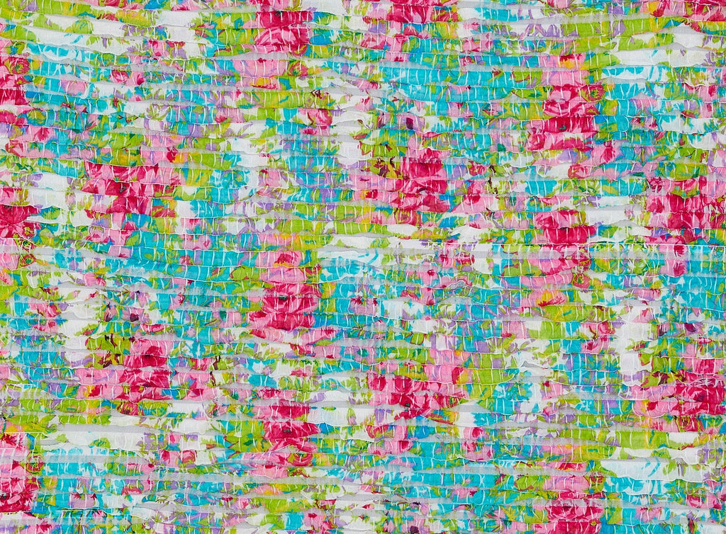 WATER FLORAL PRINT ON RUFFLE  | 9384  - Zelouf Fabrics