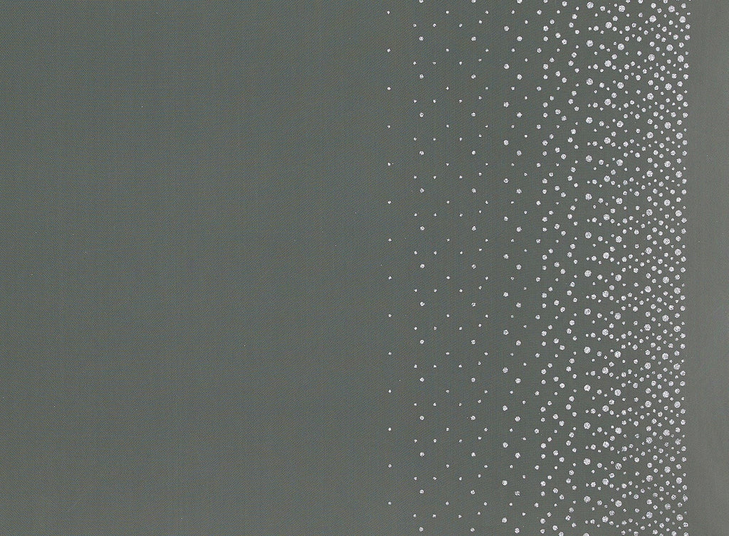 BANANA SMOOTHIE | 9462-1060 - DOUBLE BORDER DOT GLITTER ON TULLE - Zelouf Fabrics
