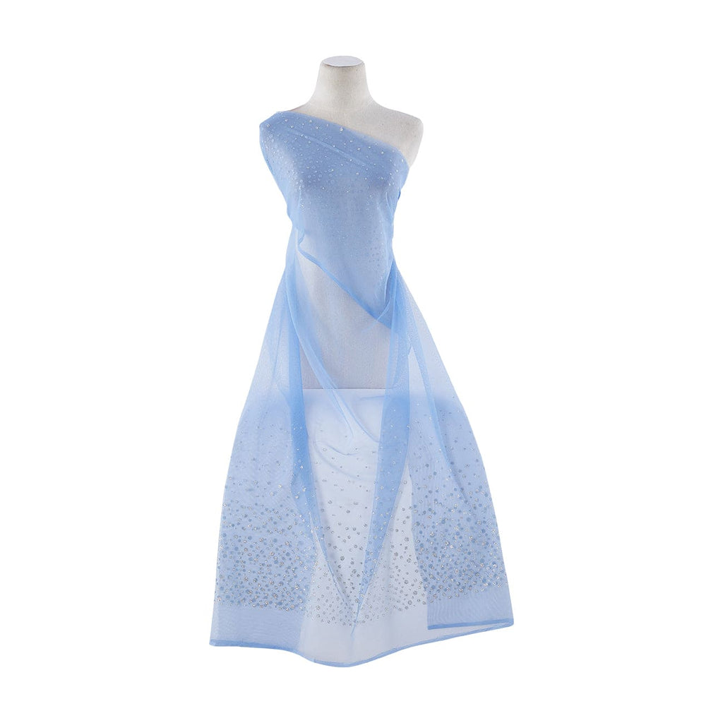 PERI SMOOTHIE | 9462-1060 - DOUBLE BORDER DOT GLITTER ON TULLE - Zelouf Fabrics