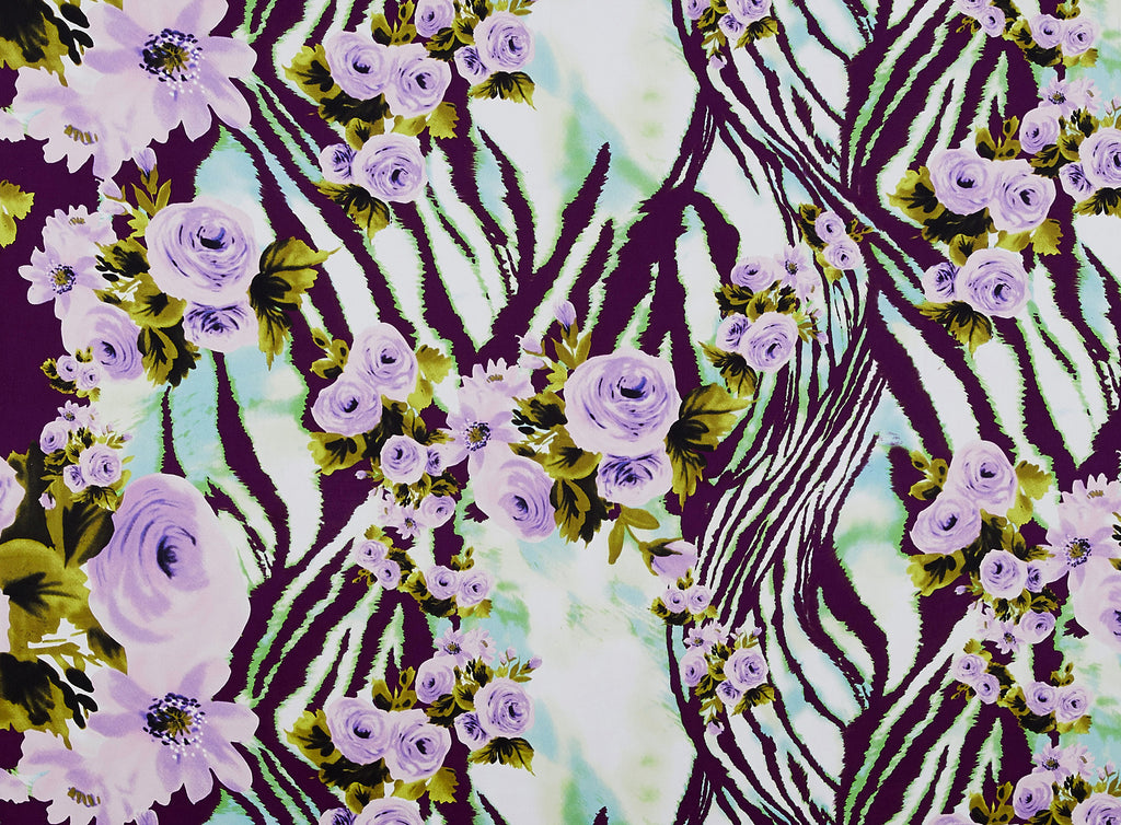 ROSETTE & OMBRE ZEBRA PRINT ON CHARMEUSE  | 9492-404  - Zelouf Fabrics