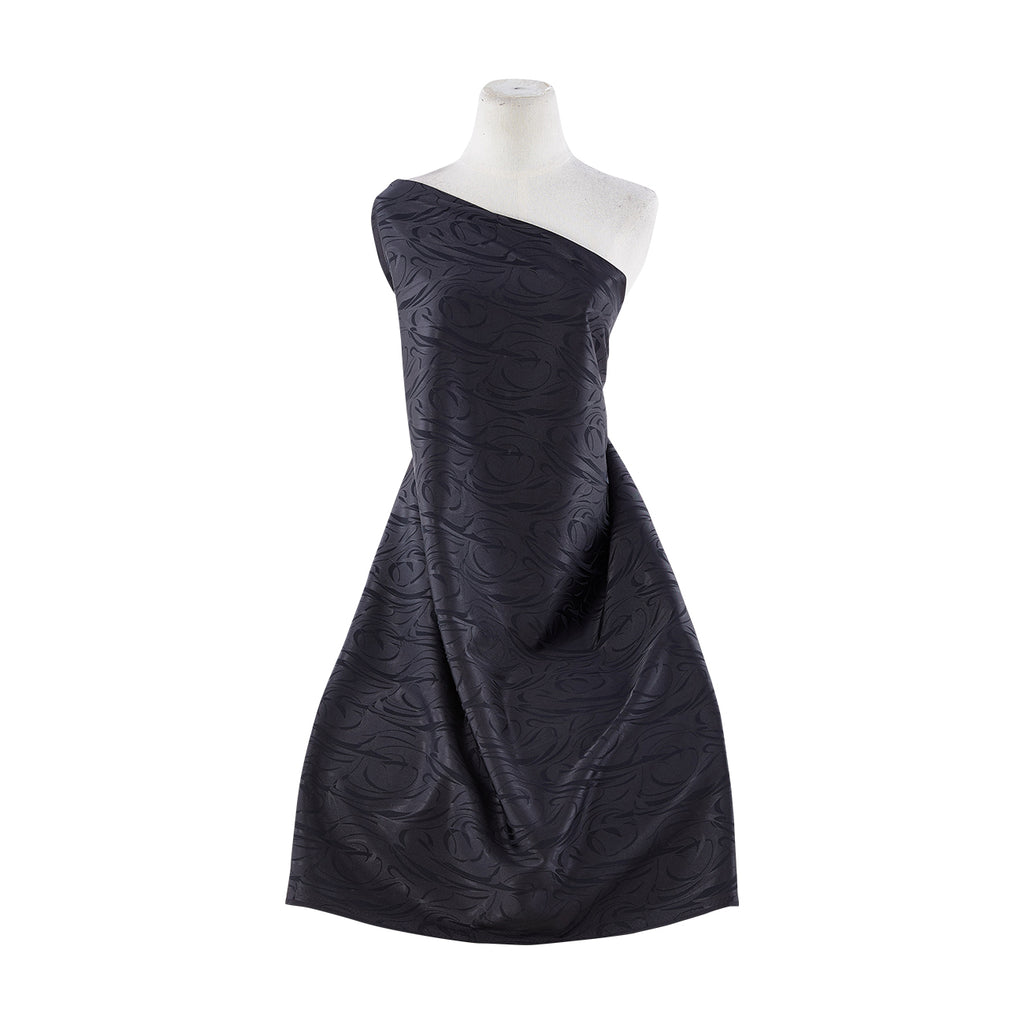 ANNABELLE SWIRL ABSTRACT JACQUARD  | 9503-1174 BLACK - Zelouf Fabrics