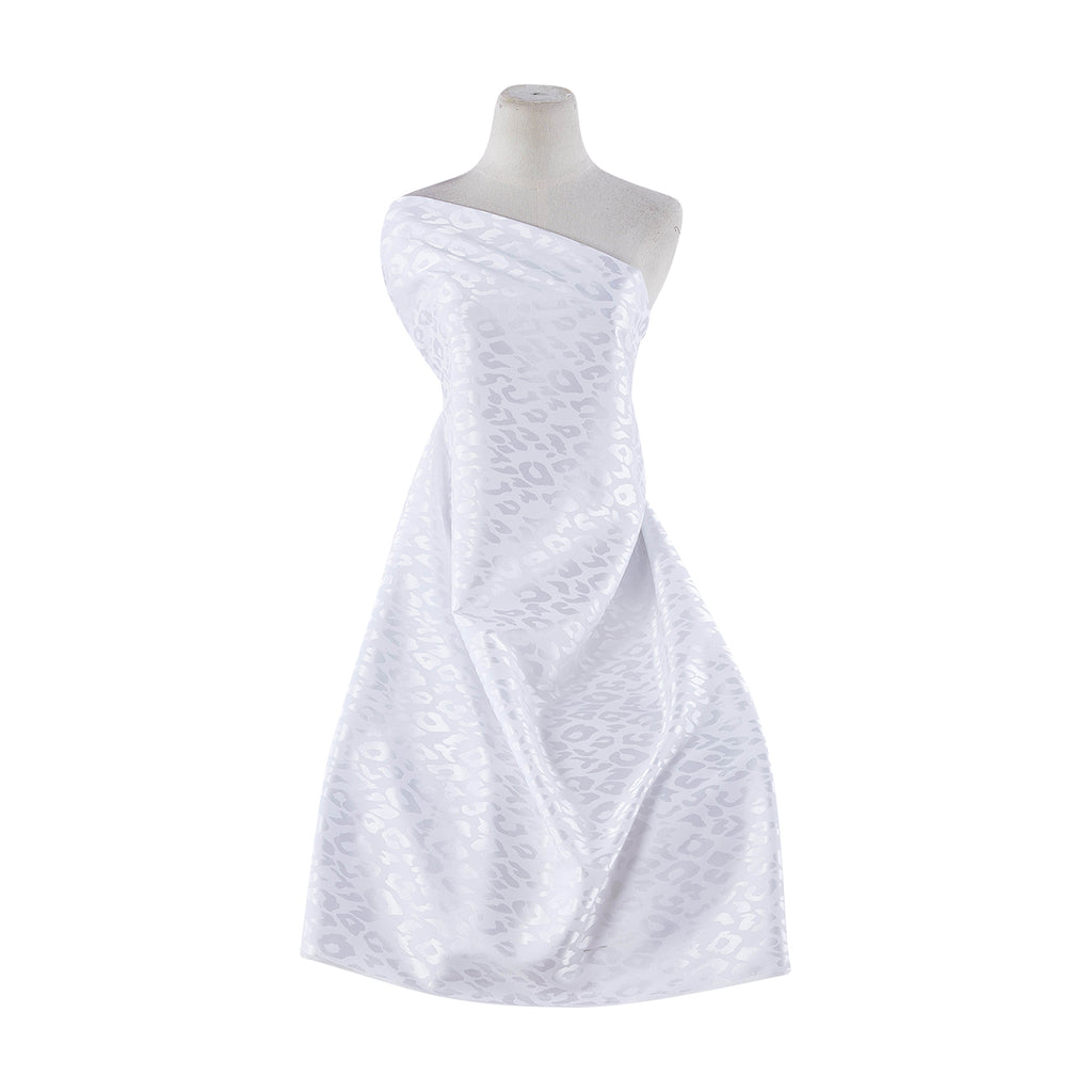 ANNABELLE LEOPARD JACQUARD  | 9504-1174 WHITE - Zelouf Fabrics