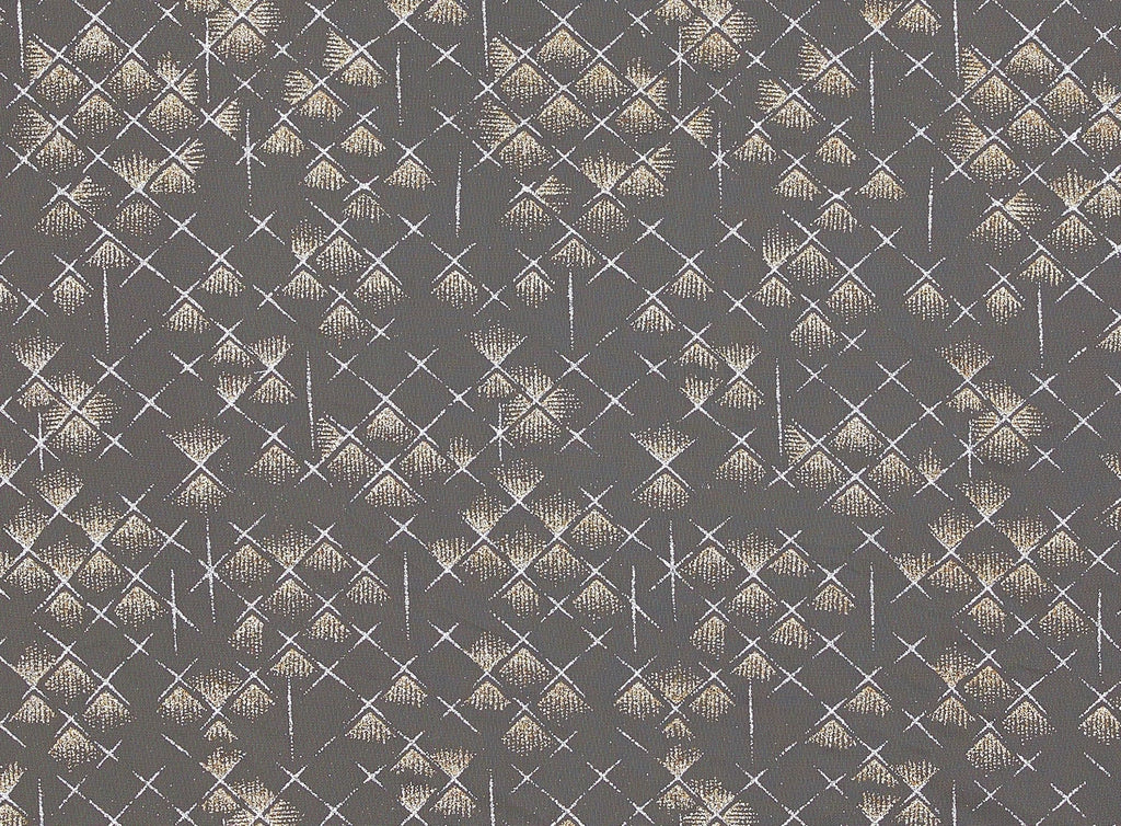 SKIN SHINE | 9524-1060 - CRYSTAL GLASS TWO-TONE GLITTER ON TULLE - Zelouf Fabrics