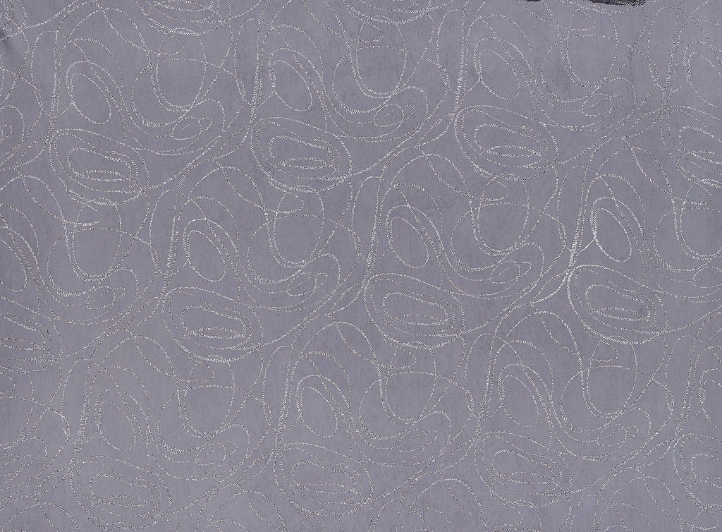 BLK/GREY/MULTI | 9532-631 - SWIRL TWO-TONE GLITTER ON MATTE JERSEY CHIFFON - Zelouf Fabrics