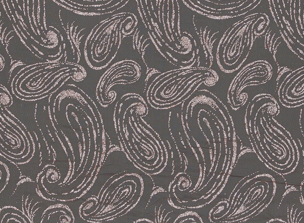 PAISLEY GLITTER ON TULLE  | 9534-1060  - Zelouf Fabrics