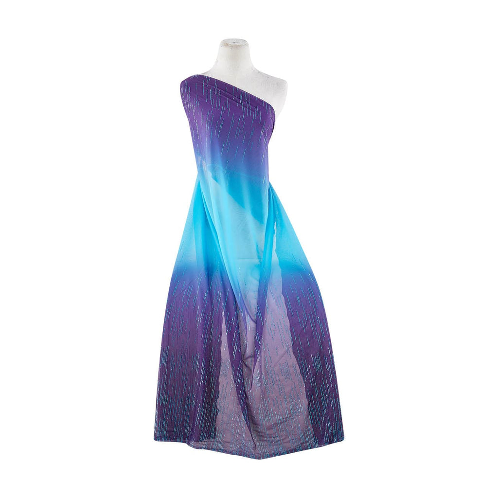 BLUEBERRY LIPS | 9547-631 - DOUBLE BORDER RAIN GLITTER ON DOUBLE OMBRE MJC - Zelouf Fabrics