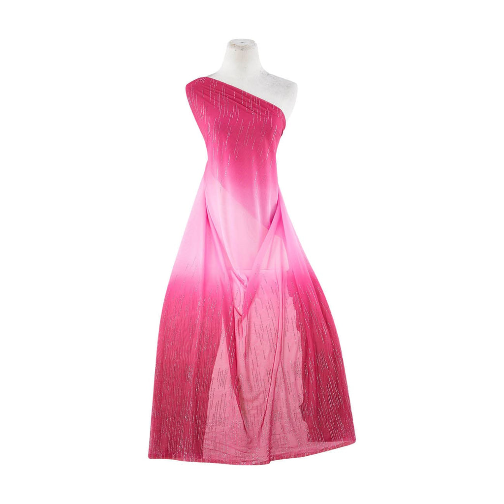 DOUBLE BORDER RAIN GLITTER ON DOUBLE OMBRE MJC  | 9547-631 ROSE LIPS - Zelouf Fabrics