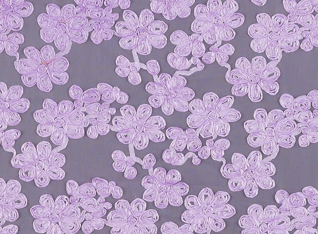 FLORAL SUTASH WITH FOIL ON TULLE  | 9576  - Zelouf Fabrics