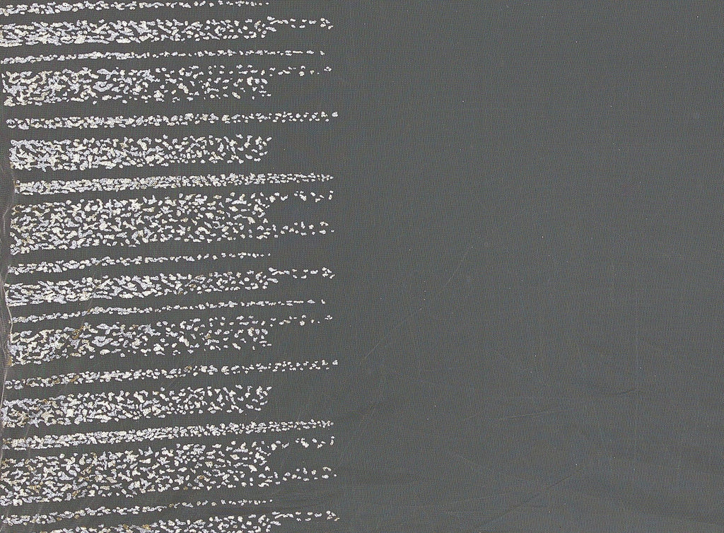 CHAMPAGNE | 9587-1060 - DOUBLE BORDER CHEETAH GLITTER ON TULLE 2X - Zelouf Fabrics