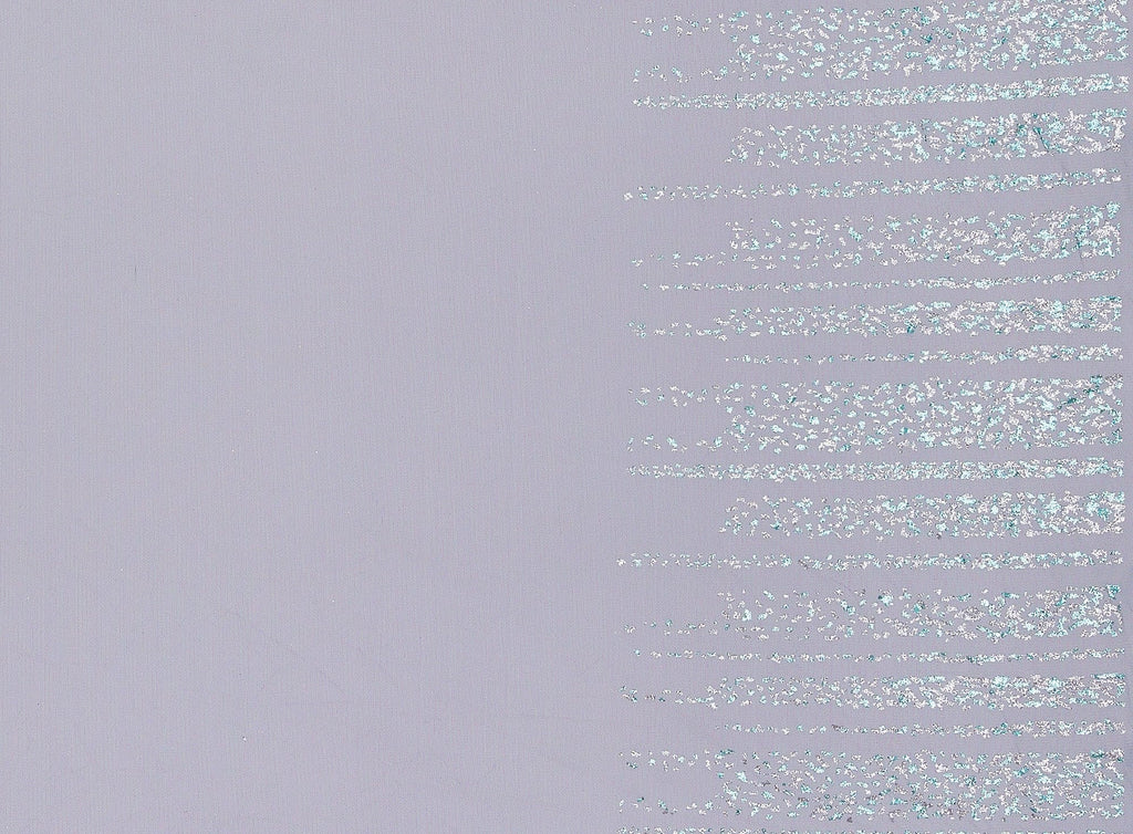 NAVY/SILV/AQUA | 9587-1060 - DOUBLE BORDER TWO-TONE CHEETAH GLITTER ON TULLE - Zelouf Fabrics