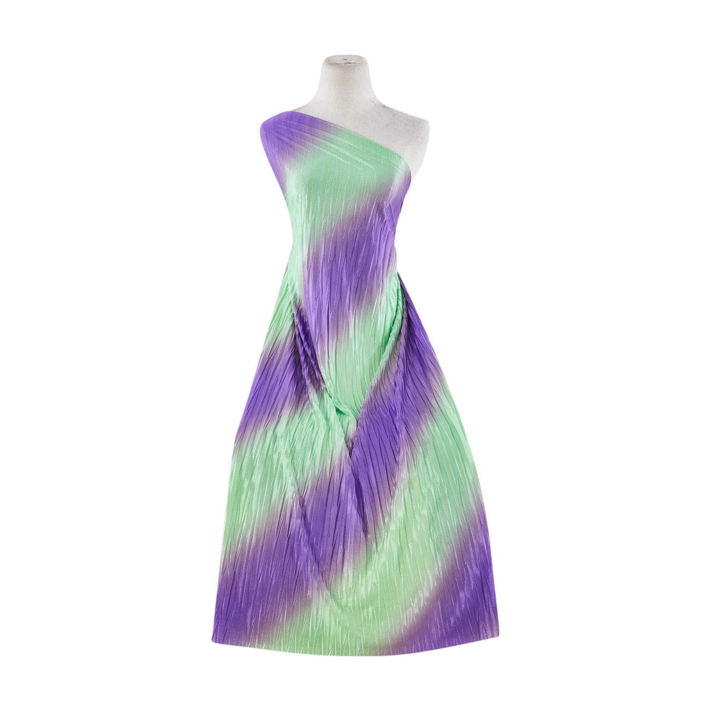 PLEATED BIAS OMBRE BODRE KNIT  | 9634 PURPLE LIME ICE - Zelouf Fabrics