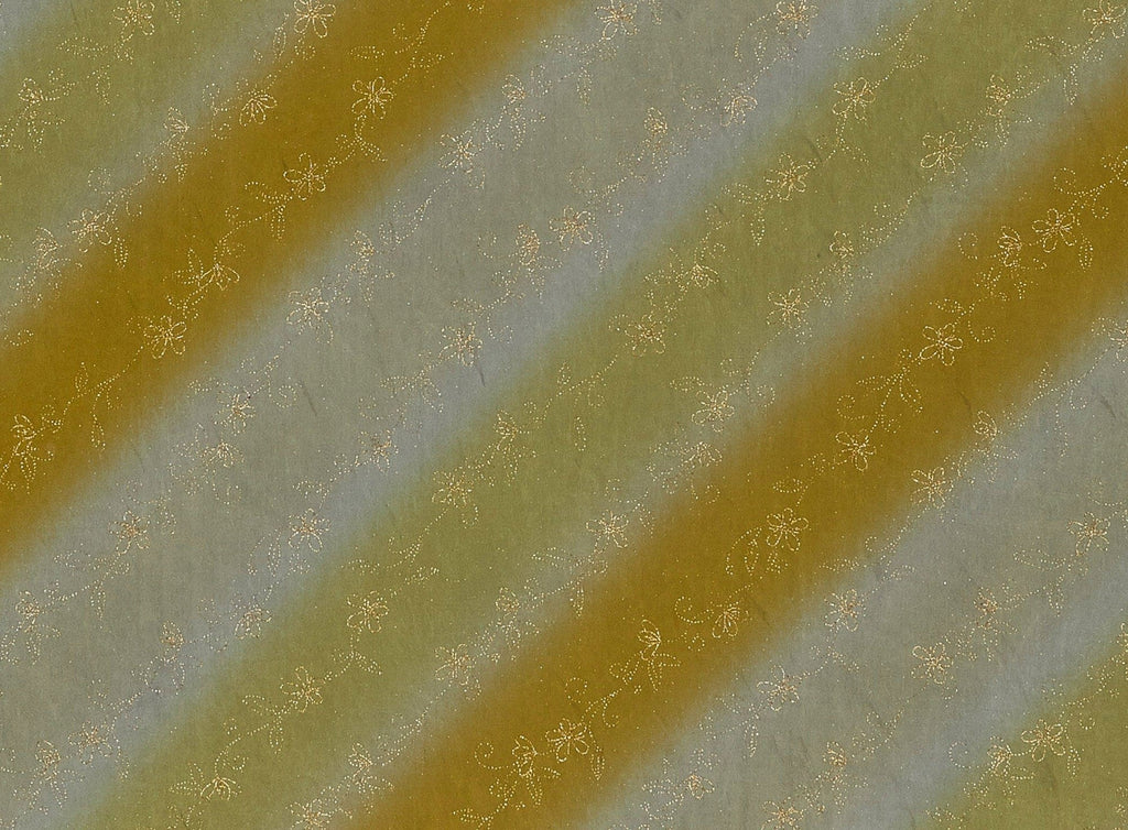 BIAS DAISY AND VINE GLITTER ON BIAS OMBRE MJC  | 9641-631  - Zelouf Fabrics