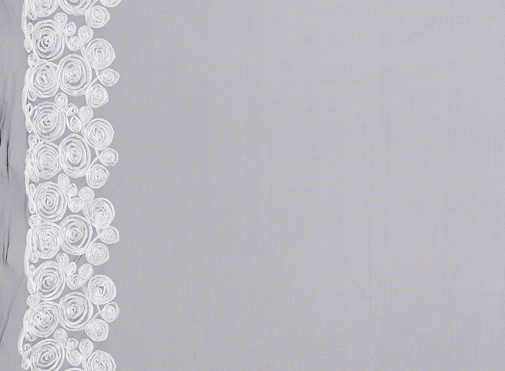 ONE TONE ROSE SUTASH DOUBLE BORDER ON TULLE  | 9709-1060  - Zelouf Fabrics