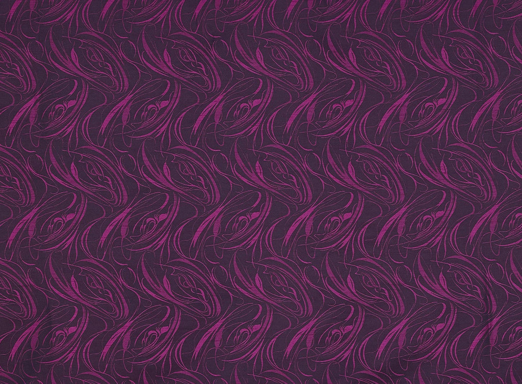 SWIRLY WAVE LINE JACQUARD ON SHANTUNG  | 9726-7280  - Zelouf Fabrics
