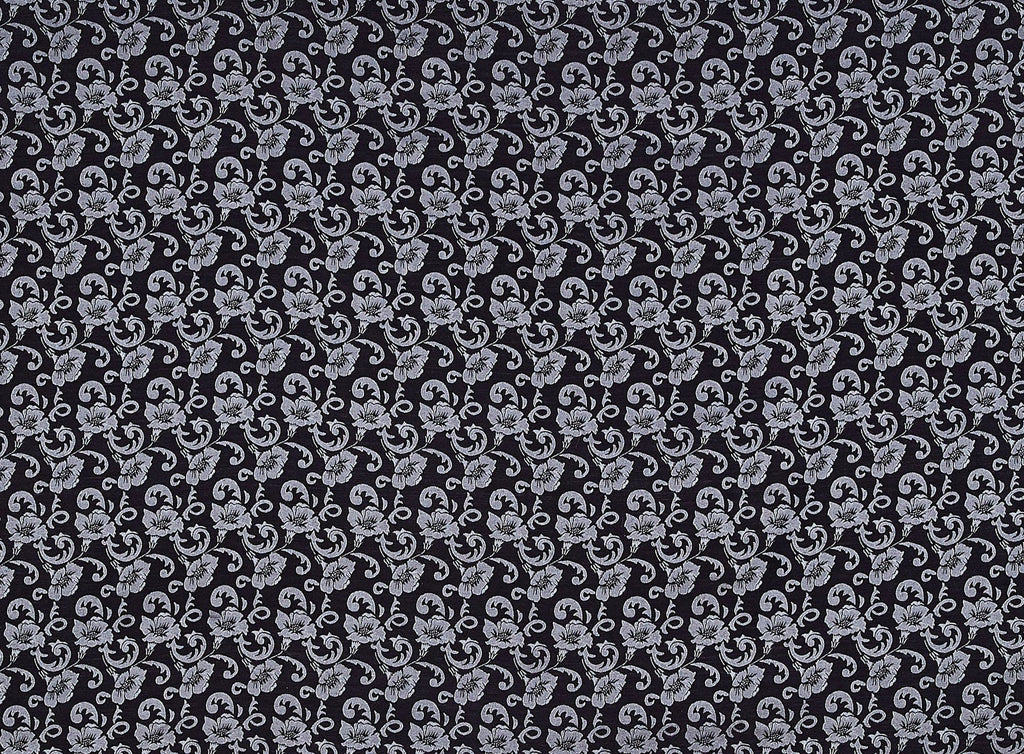 SCROLL & FORAL JACQUARD ON SPAN SHIMMER  | 9727-5743  - Zelouf Fabrics