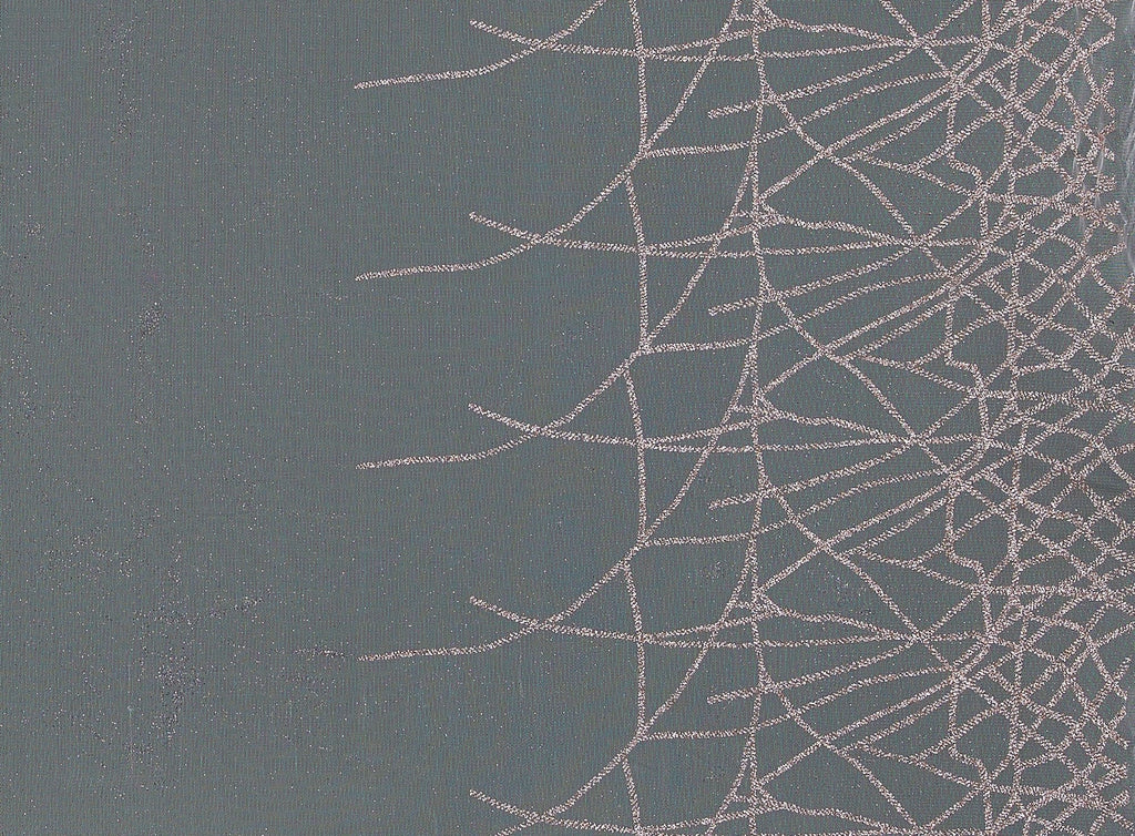 IVORY SHINE | 9731-1060 - DOUBLE BORDER GLITTER ON TULLE - Zelouf Fabrics