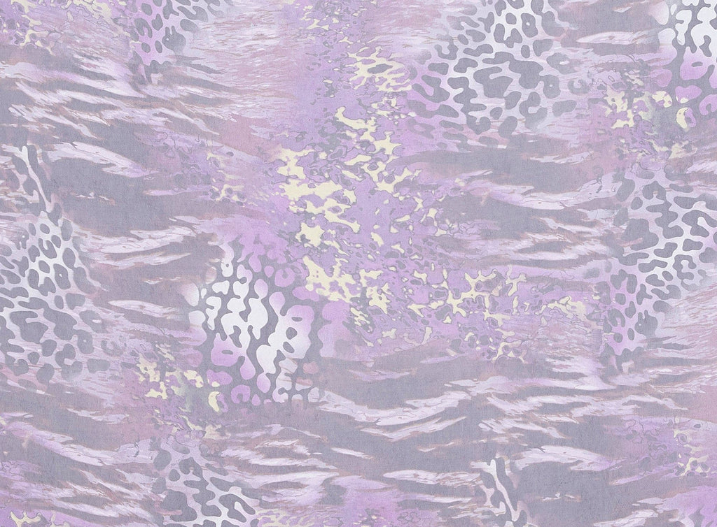 ABSTRACT CHEETAH PRINT ON MJC W/FOGGY FOIL  | 9752-631FOIL PURPLE - Zelouf Fabrics