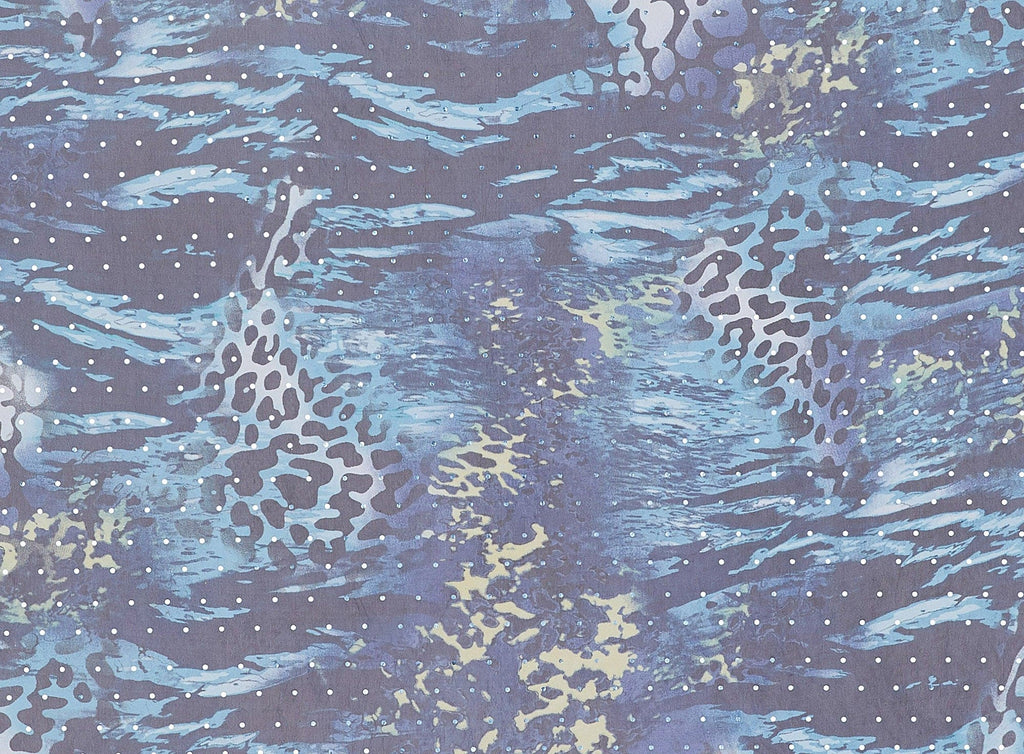 ABSTRACT CHEETAH PRINT ON MJC W/ALLOVER TRANS  | 9752-631TRANS NAVY - Zelouf Fabrics