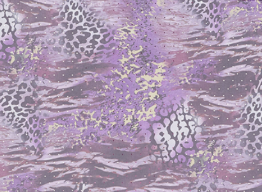 ABSTRACT CHEETAH PRINT ON MJC W/ALLOVER TRANS  | 9752-631TRANS PURPLE - Zelouf Fabrics