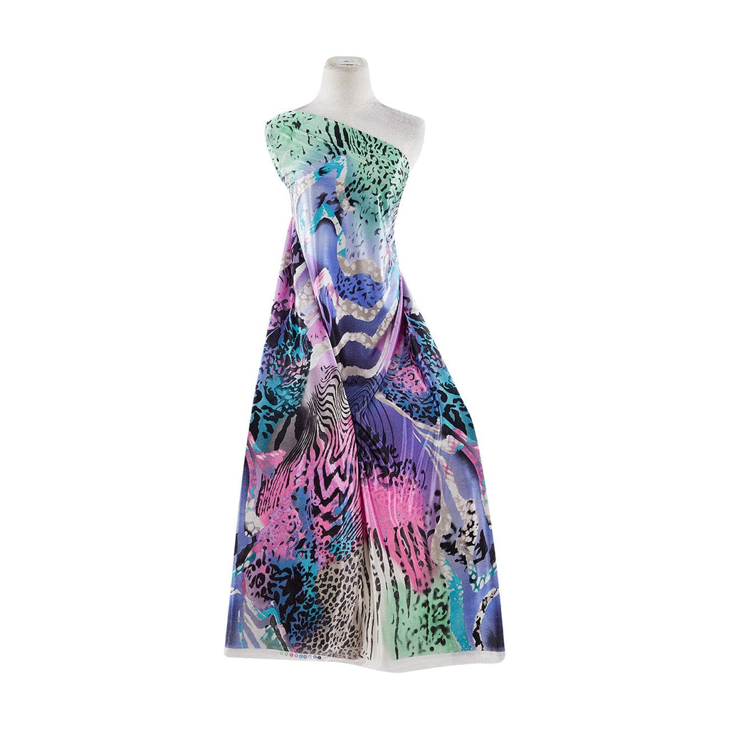 PURPLE SHOCK | 9802-4344 - ANIMAL PRINT ON SILKY KNIT - Zelouf Fabrics