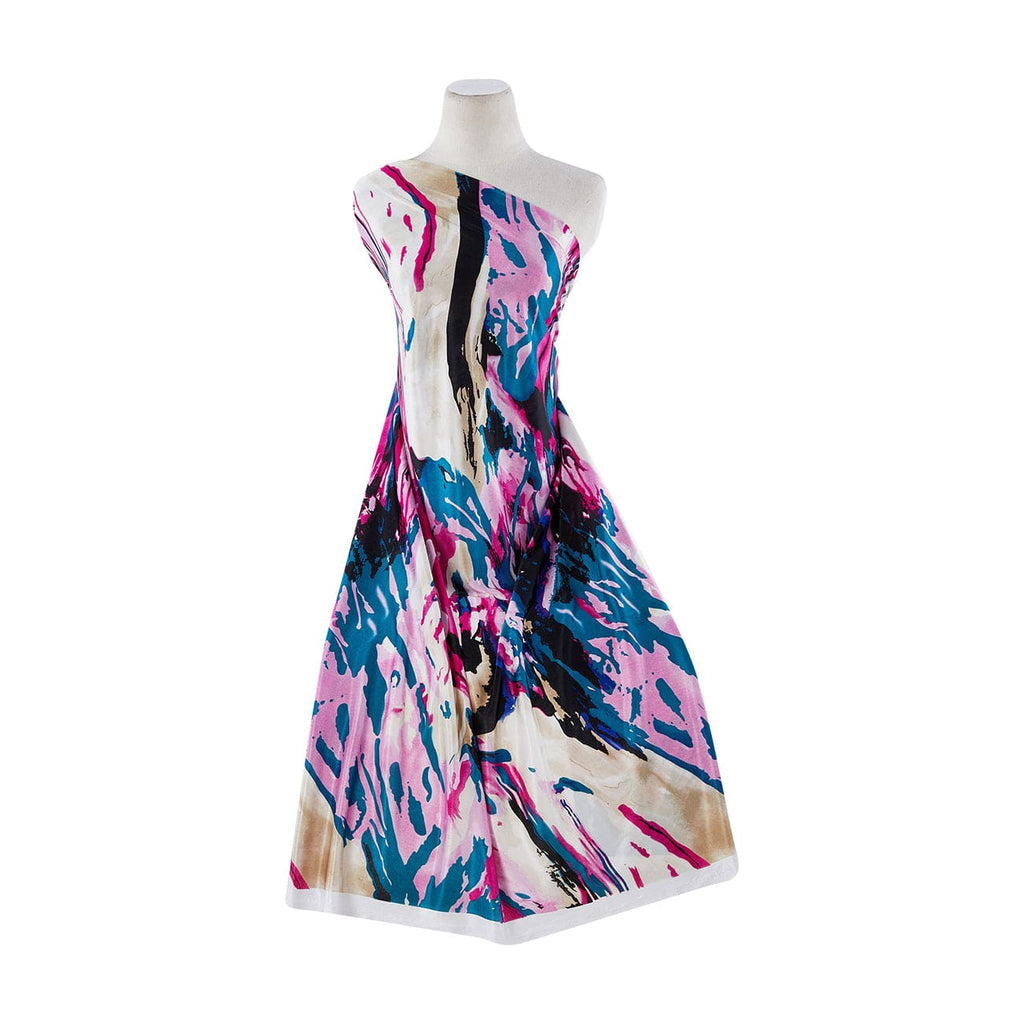 ABSTRACT PRINT ON SILKY KNIT  | 9809-4344  - Zelouf Fabrics