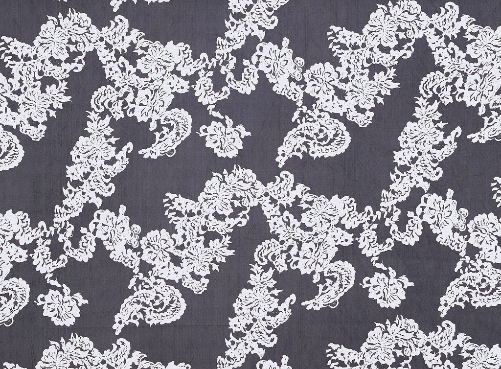 LACE PRINT ON SILKY KNIT  | 9816-4344  - Zelouf Fabrics