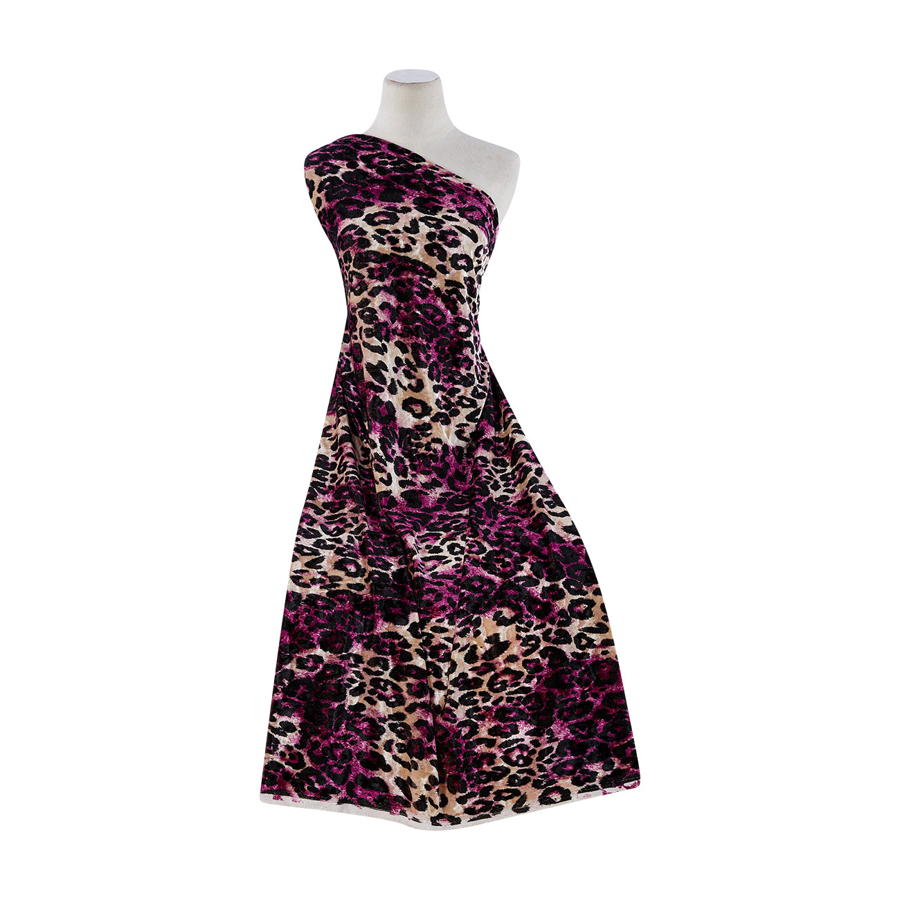 Cheetah Print On 75D Velvet | 9823-4380 Fuchsia Cheetah Print On 75D Velvet | 9823-4380 Fuchsia