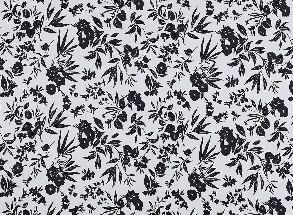 IOVRY/BLACK | 9867-5743 - ALLOVER FLORAL PRINT ON SPANDEX SHIMMER - Zelouf Fabrics