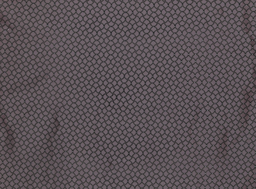 ALLOVER CURVE GRID FLOCK W/GLITTER DOT ON IRI. ORG.  | 9884-922 SPARKLING MAUVE - Zelouf Fabrics