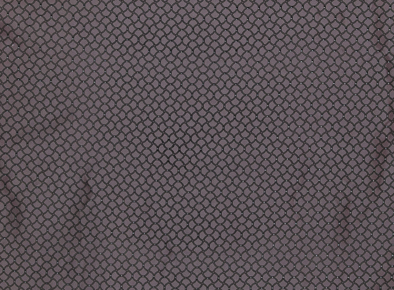 ALLOVER CURVE GRID FLOCK W/GLITTER DOT ON IRI. ORG.  | 9884-922