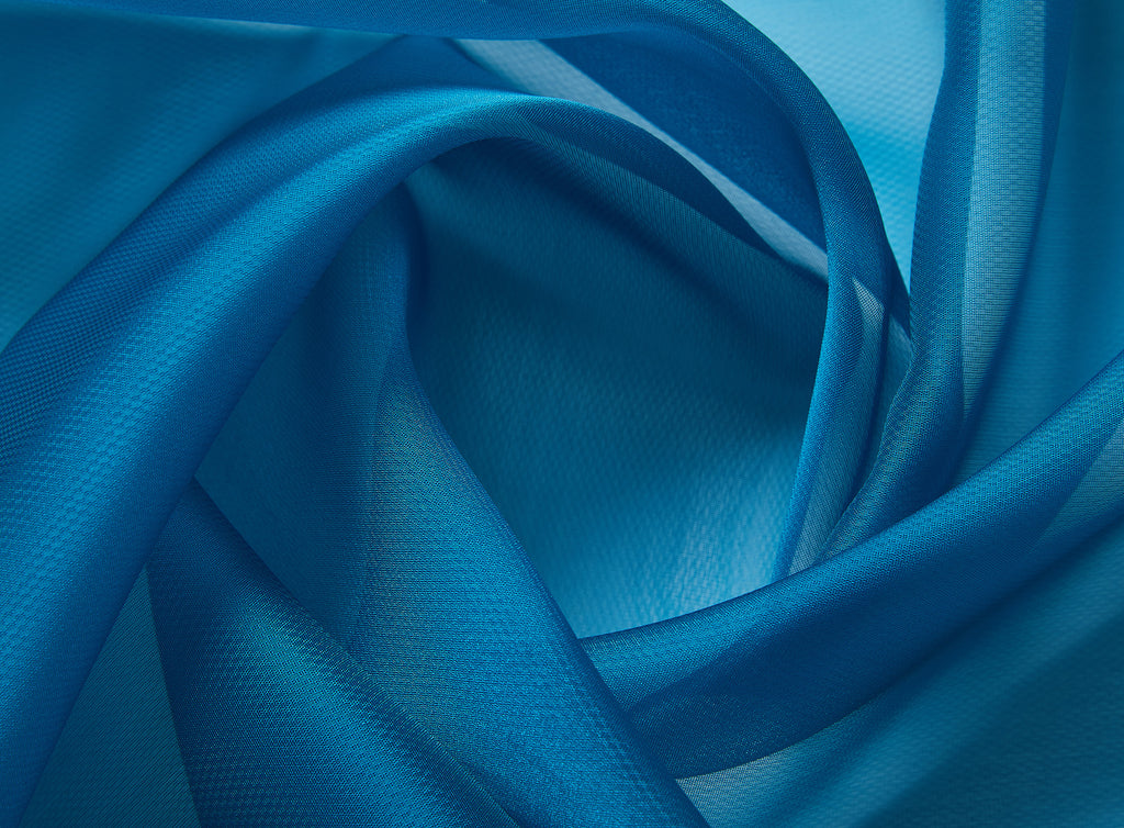 LEGACY ORGANZA | 9926 LILY TEAL - Zelouf Fabrics