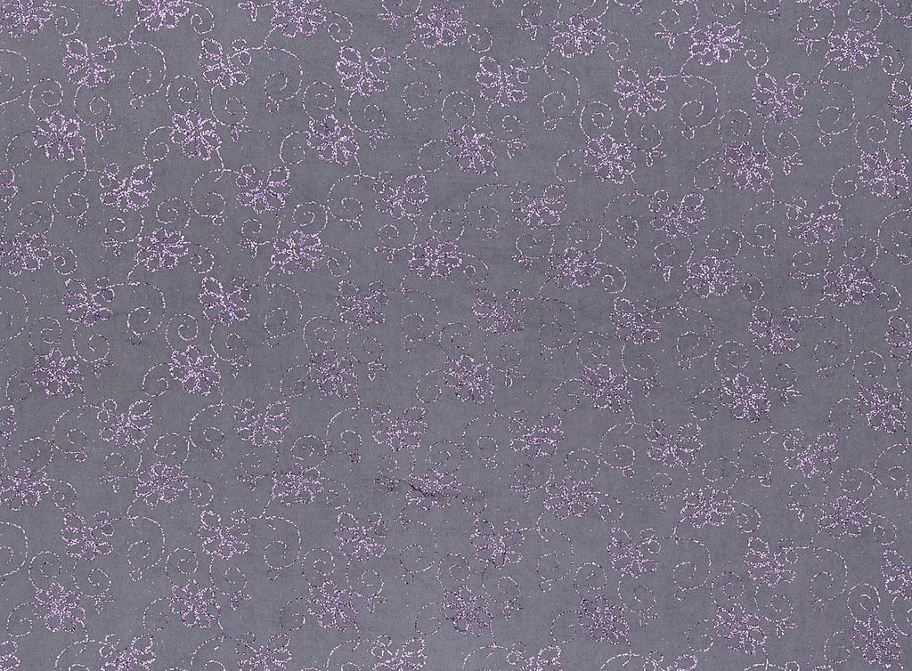 FLOWER & SCROLL GLITTER ON MJC  | 9938-631  - Zelouf Fabrics