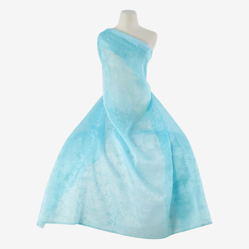 TURQUOISE FLORAL FLOCKED| 999