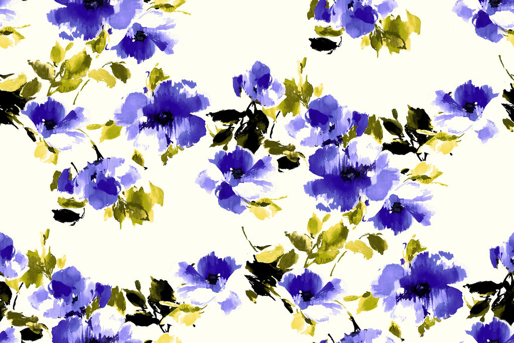 CREAM/BLUE | ZS1910M-5631 - ZS1910M PRINT SCUBA - Zelouf Fabrics