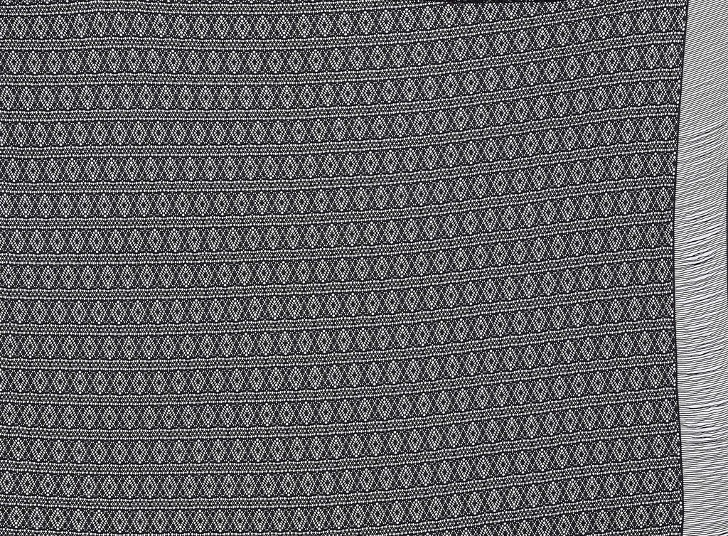 999 BLACK | FL100 - LUNA CROCHET FRINGE LACE " - Zelouf Fabrics