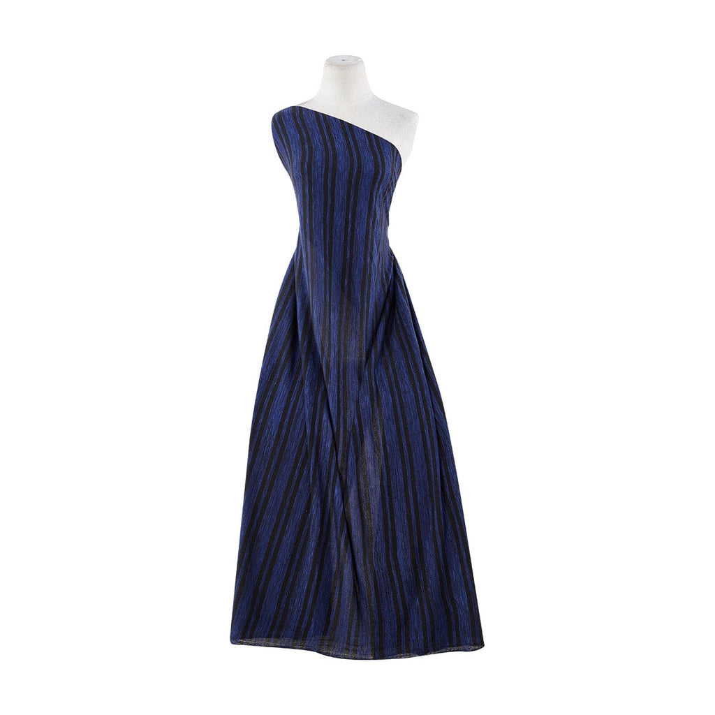 449 NAVY | SW107 - "JANE" WIDE VARIGRATED STRIPE SWEATER KNIT - Zelouf Fabrics