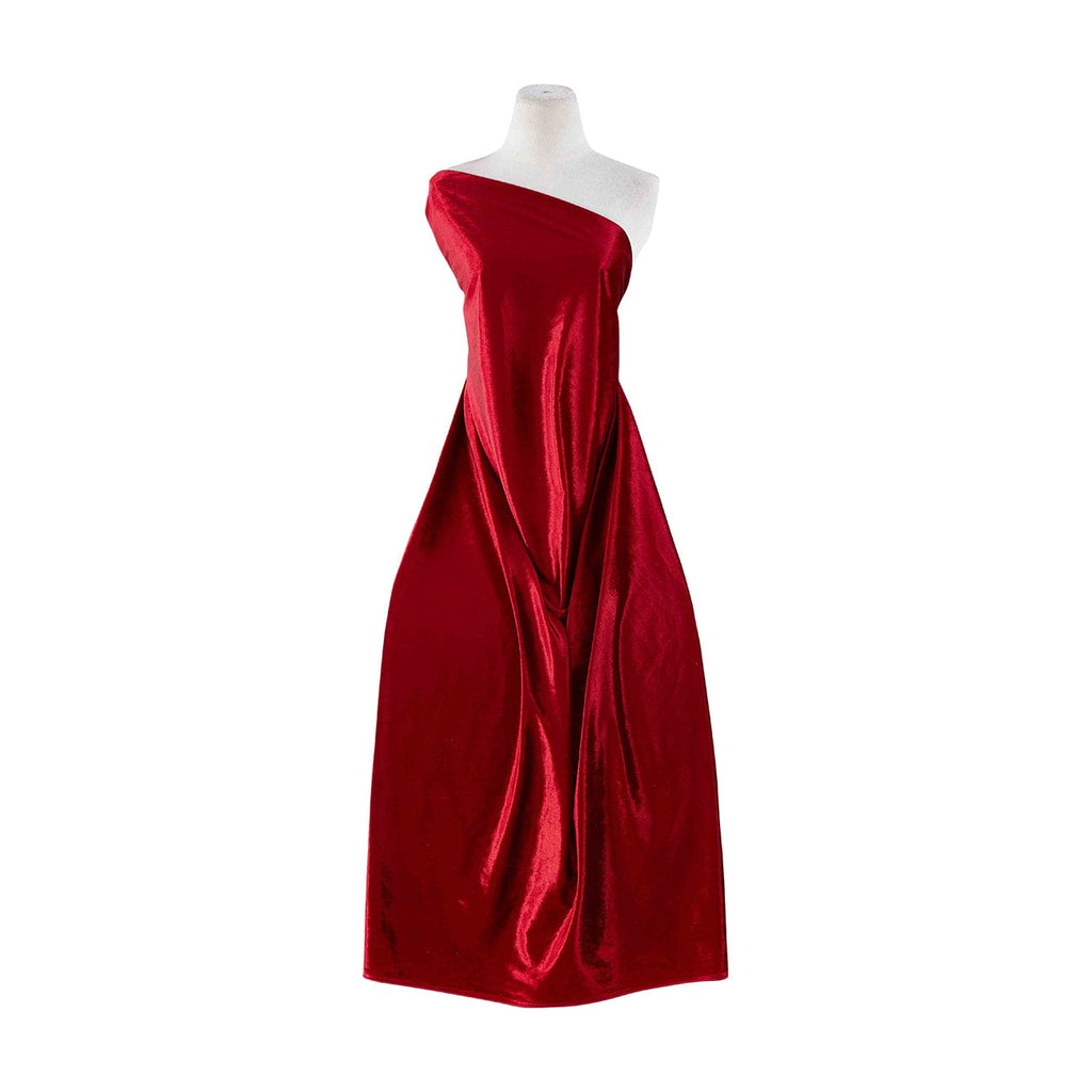 GLITZY CRUSHED VELVET  | VV002 339 RICH RED - Zelouf Fabrics