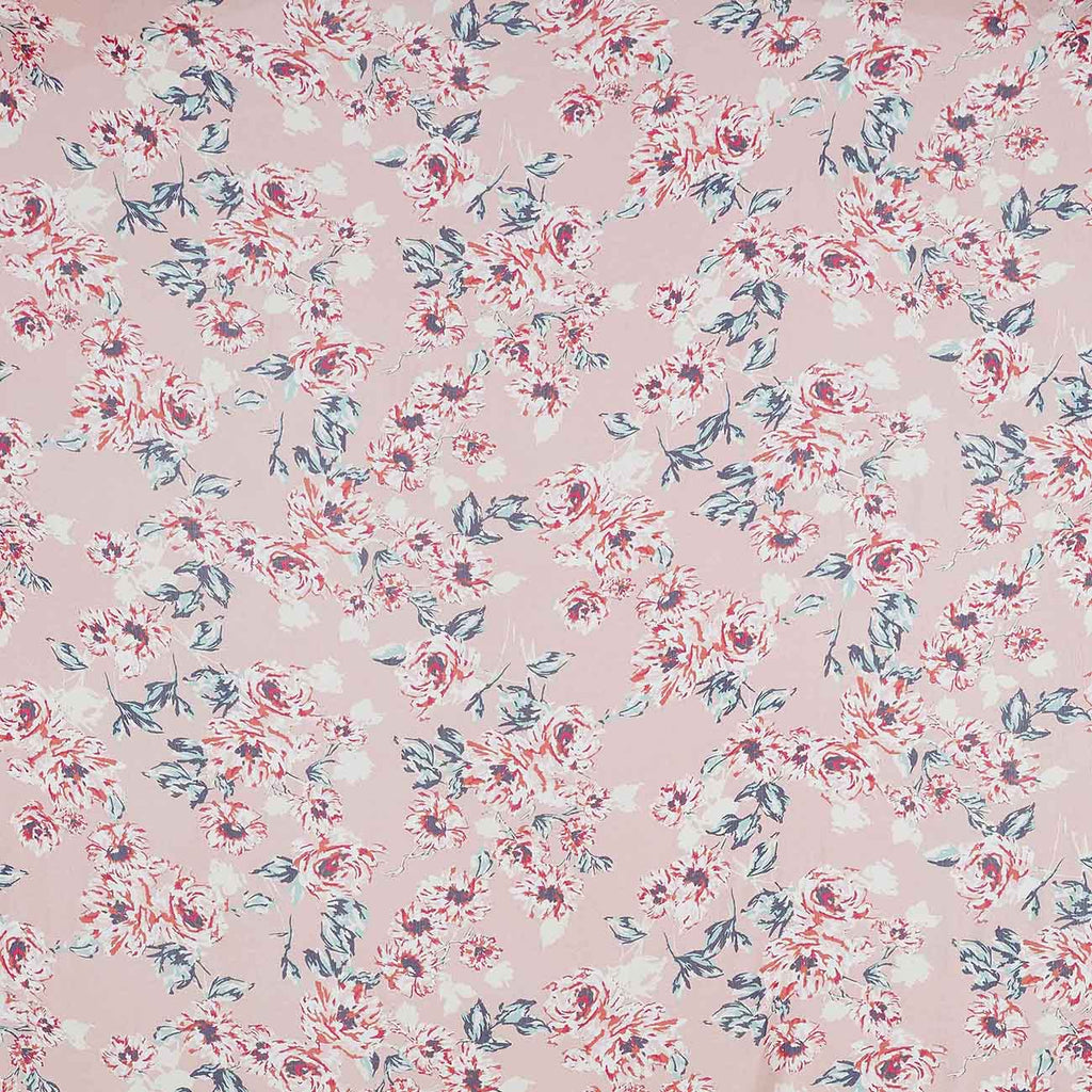 ROSELYN FLORAL ON SKYLAR RAYON CREPE  | ZW1501DD-2-4638  - Zelouf Fabrics