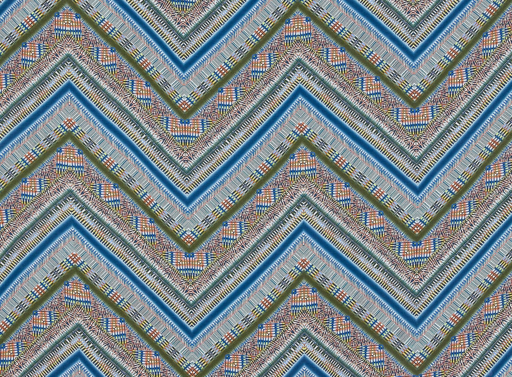 ISLA CHEVRON PRINT ON CHALLIS  | ZW1601AA-1-8901  - Zelouf Fabrics