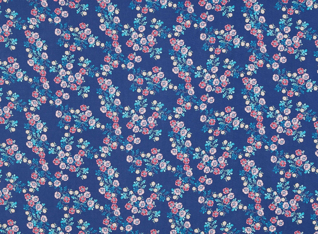 C11 NAVY/BLUSH | ZW1609A-1-4733 - Shalimar"Floral On"Jolynn" Compound Wool Dobby [D] - Zelouf Fabrics