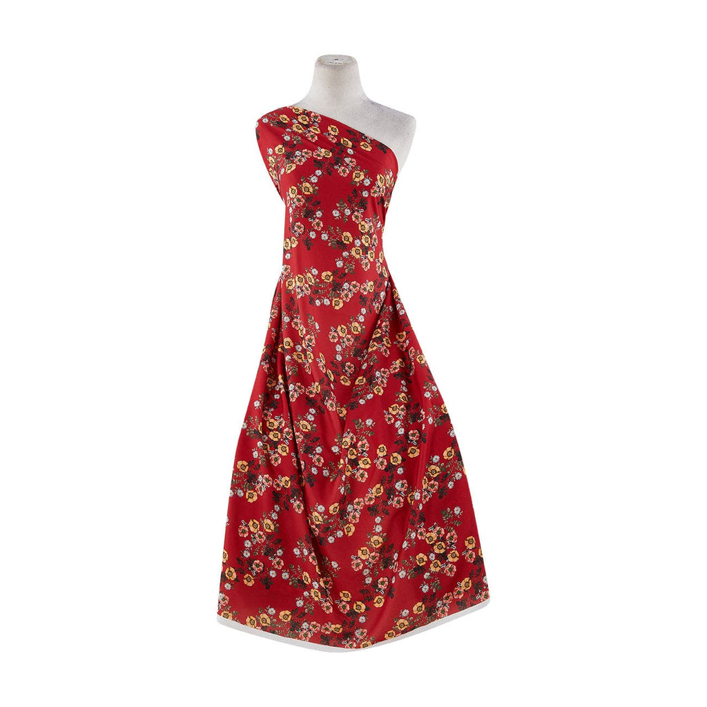 C8 BRICK/APRICT | ZW1609A-1-4733 - Shalimar"Floral On"Jolynn" Compound Wool Dobby [D] - Zelouf Fabrics