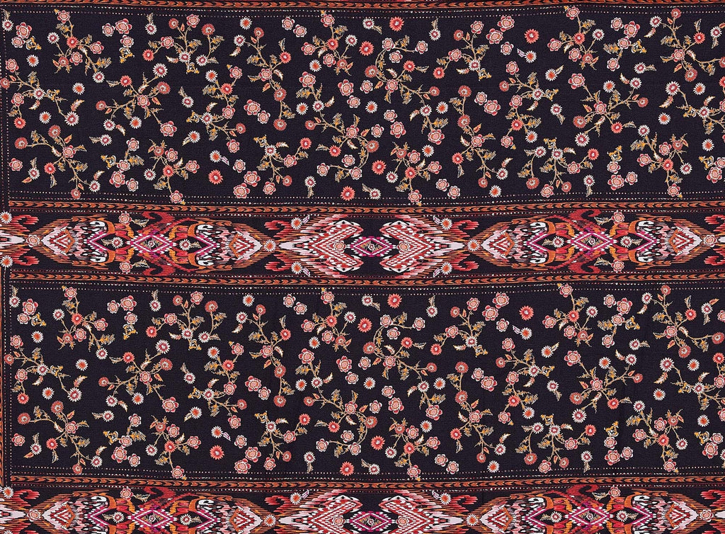 SHANIA DBL BRDR PRINT ON ANGELINA CREPE [DIGI]  | ZW1610C-1640  - Zelouf Fabrics