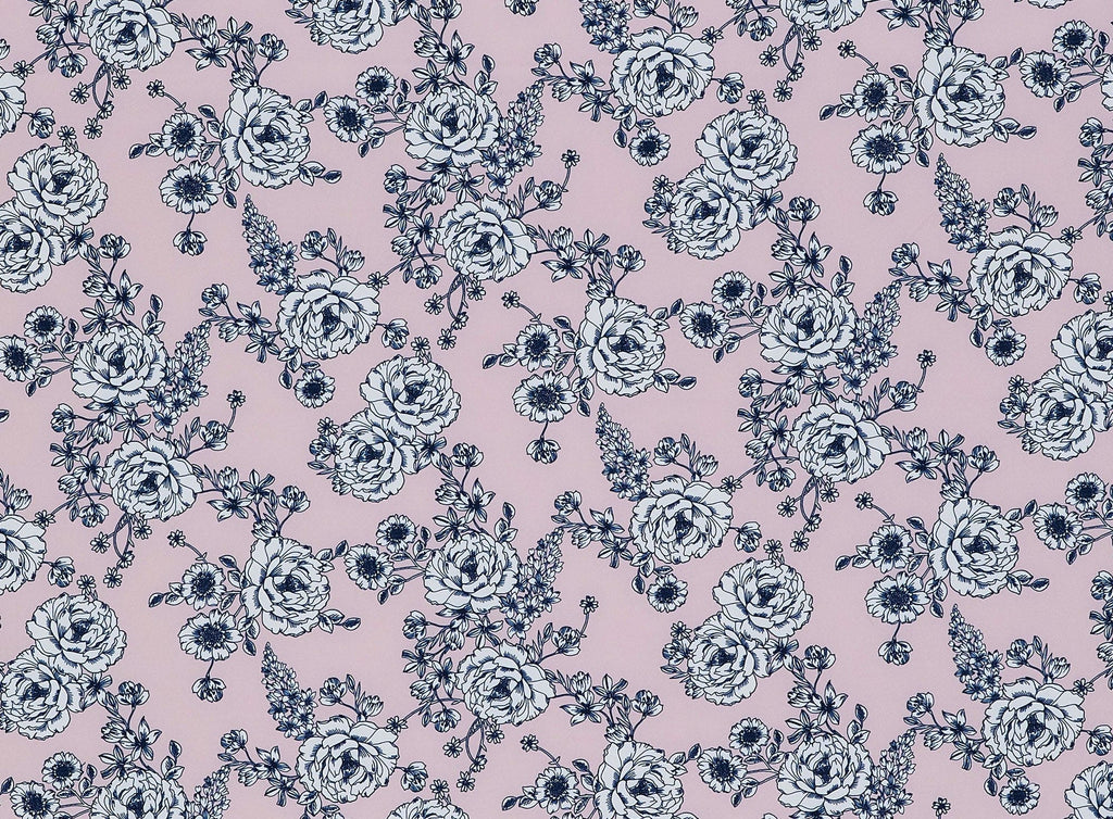 MELODIE FLORAL ON SCUBA KNIT [DIGI]  | ZW1701A-1-5631  - Zelouf Fabrics