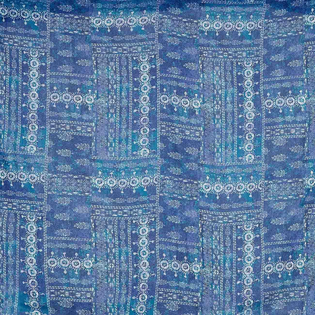 SUMBA BATIK PATWORK PRINT ON RAYON CREPE  | ZW1701KK-4638  - Zelouf Fabrics