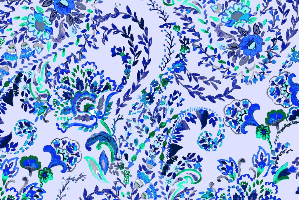 ZW1801S PRINT LISI CLIP DOT CHIFFON  | ZW1801S-6935 LILAC/BLUE/AQUA - Zelouf Fabrics