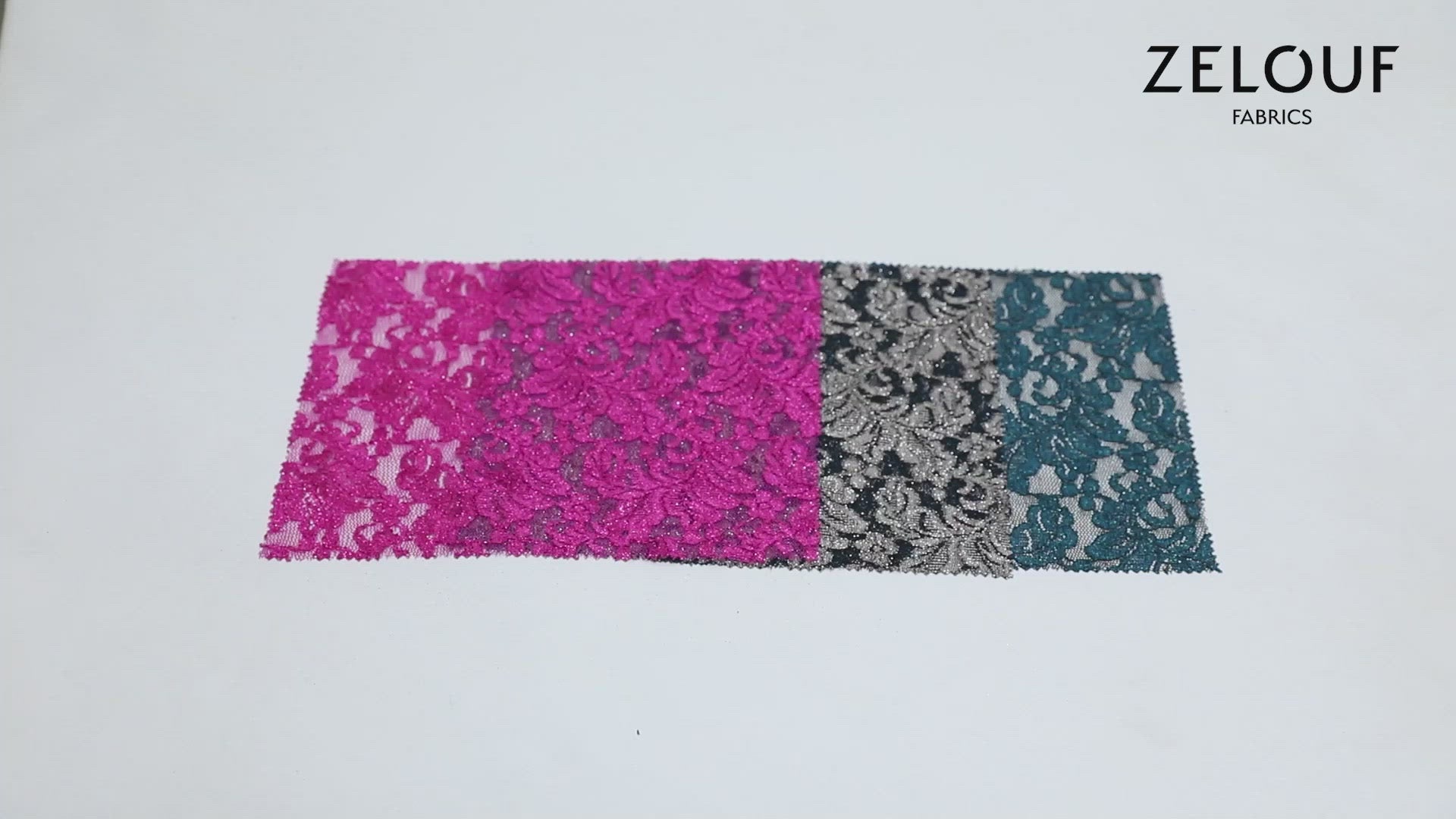 24068 Glitter Vienna Floral Lace W Glitter Scallop Video